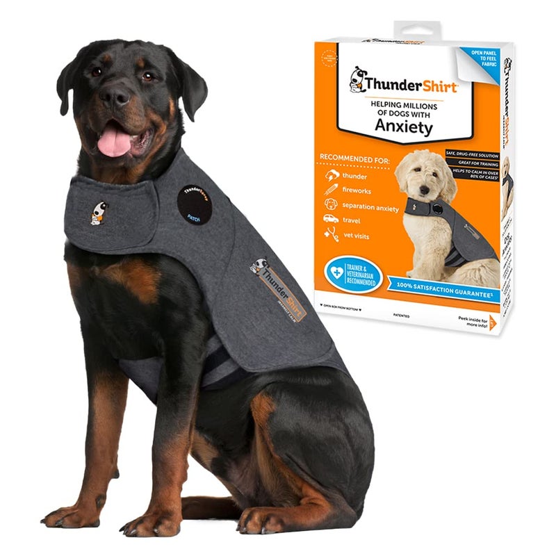 ThunderShirt for Dogs, XX Large, Heather Gray Classic - Dog Anxiety Relief Calming Vest - Image 1